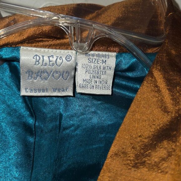 Bleu Bayou Silk Emboridered & Beaded Safari Themed Jacket - Picture 3 of 12
